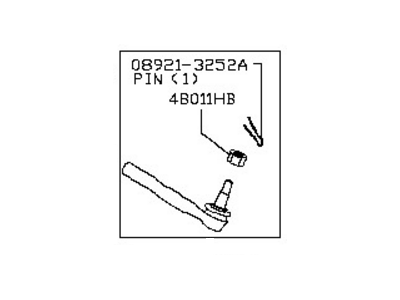 Nissan D8640-JF00B Socket Kit-Tie Rod, Outer
