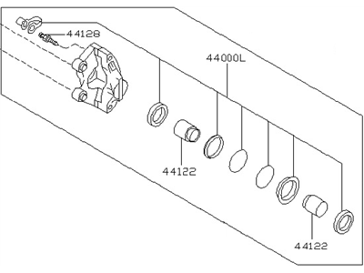 Nissan 44001-43P00RE REMAN CALIPER Rear Right