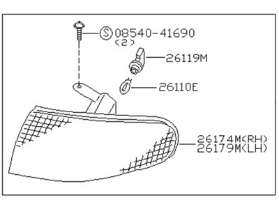 Nissan 26170-81F25 Lamp Assembly-Clearance, RH