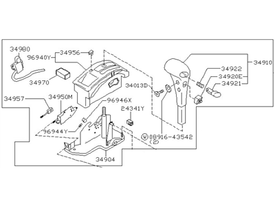 Nissan 34901-5W907 Transmission Control Device Assembly