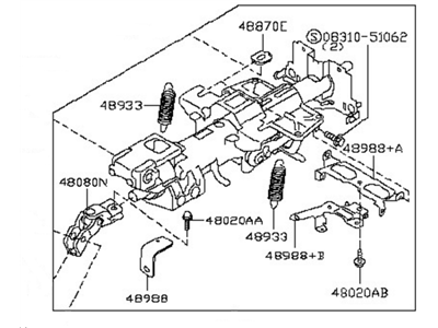 Nissan 48810-JF11A Column Assy-Steering, Upper