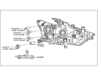 Nissan 26010-4RF0A Headlamp Assembly-Passenger Side