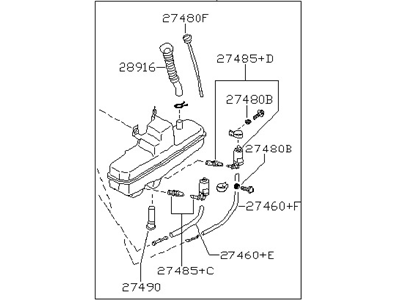 Nissan 28910-30P10 Tank Assy-Windshield Washer