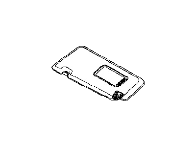 Nissan 96401-KB51A Left Sun Visor Assembly