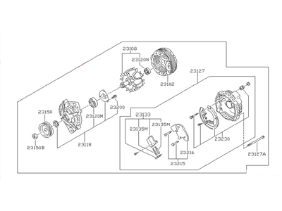 Nissan 23100-30R00R Reman Alternator Assembly