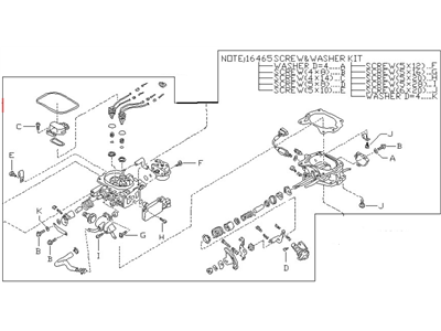 Nissan 16010-12G61 Injection Body