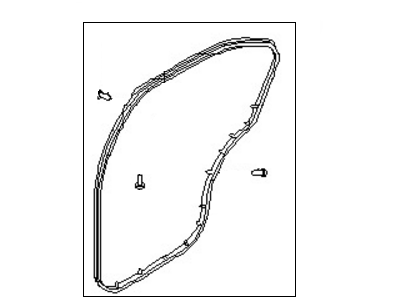 Infiniti 82831-40U00 Weatherstrip-Rear Door, LH