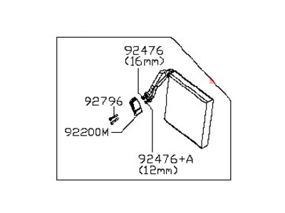 Nissan 27280-4BA0A Evaporator Assy-Front