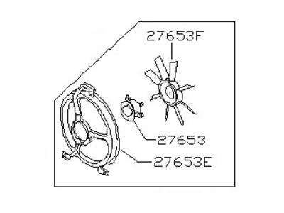 Nissan 92120-53F00 Fan & Motor Assy-Condenser