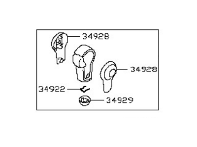 Nissan 34910-1KF6A Knob Assy-Control Lever, Auto
