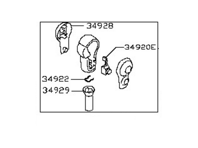 Nissan 34910-JD800 Knob Assy-Control Lever, Auto