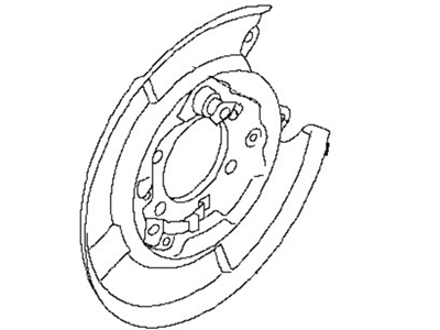 Nissan 44030-3NA5C Plate Assy-Back, Rear Brake LH