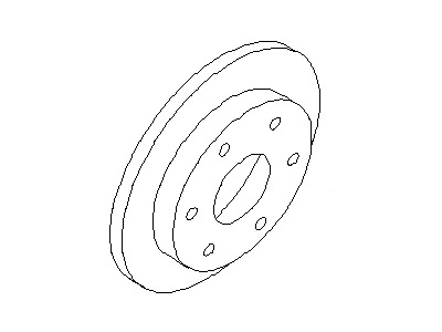 Nissan 43206-9FF0A Rotor-Disc Brake, Rear Axle