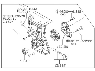 Nissan 13500-53J00 Cover Assy-Front