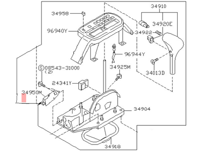 Nissan 34901-5Y012 Transmission Control Device Assembly