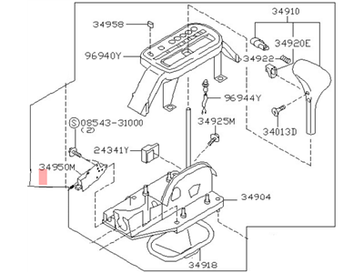 Nissan 34901-5Y712 Transmission Control Device Assembly