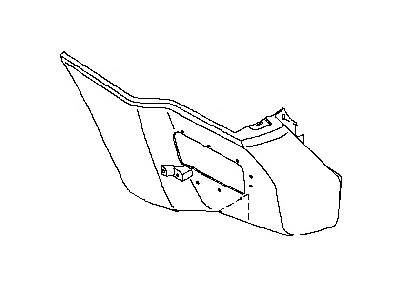Nissan H5025-EA00A Rear Bumper Fascia, Left