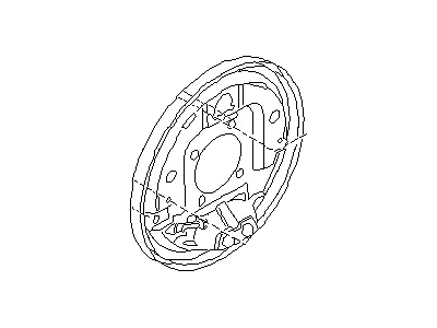 Nissan 44020-3BA5B Plate Assy-Back, Rear Brake Rh