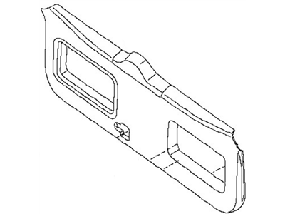 Nissan 90901-1EA1A Finisher-Back Door, Lower