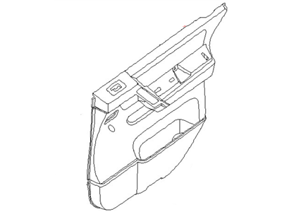 Nissan 82901-ZQ00A Finisher Assy-Rear Door, LH