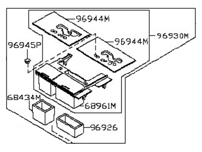 Nissan 96941-CA00A FINISHER - Console Indicator