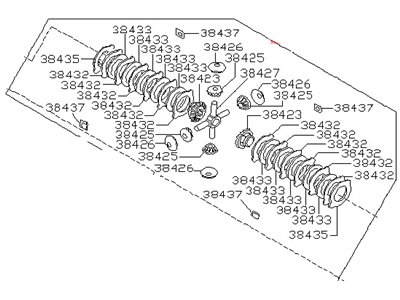 Nissan 38421-C6028 Case Set Differential