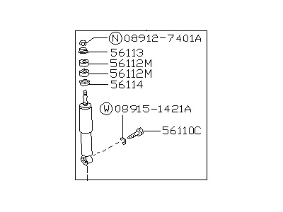 Nissan 56110-89P26 ABSORBER Shock
