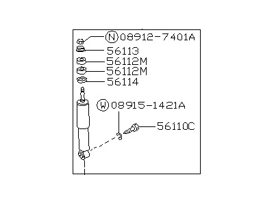 Nissan 56110-43G25 Shock Absorber Kit-Front