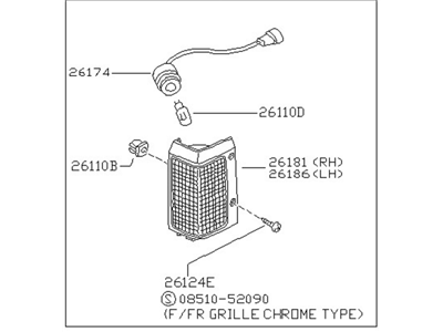 Nissan B6110-01G02 Lamp Assembly-Side Combination, RH