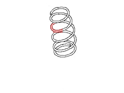 Nissan 54010-89E01 Spring - Front