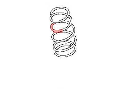 Nissan 54010-89E04 Spring-Front, L