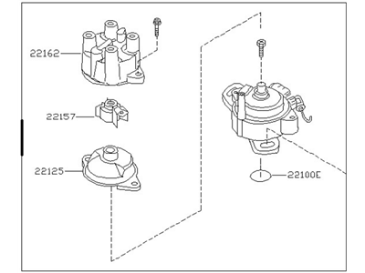 Nissan 22100-7J400 Distributor Assy