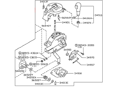 Nissan 34901-CD00B Transmission Control Device Assembly