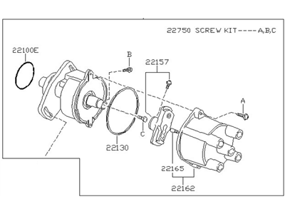 Nissan 22100-36A02RE REMAN Distributor Assembly