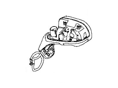 Nissan 96302-3WC0A Mirror Assembly-Door, LH