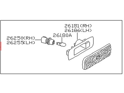 Nissan 26185-40F00 Lamp Assembly-Side Marker LH