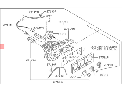 Nissan 27510-4B000 Control Assembly