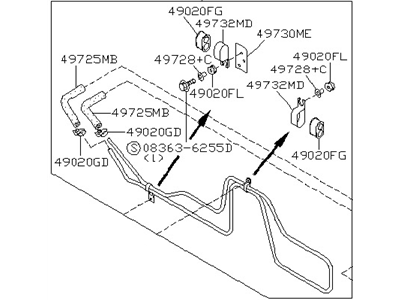 Nissan 49790-5B600 Tube Assembly Power Steering