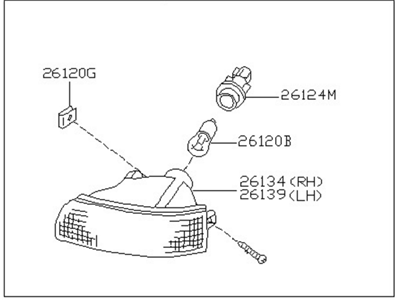 Nissan 26130-40U25 Lamp Assembly-Turn Signal, Front RH