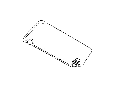 Infiniti 96401-ZC00A Driver Sun Visor Assembly