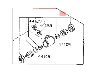 Nissan D4100-F4325 Cup Kit-Brake Wheel Cylinder, Rear