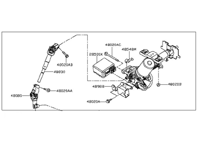Nissan 48810-9KK0A Column Assy-Steering, Upper