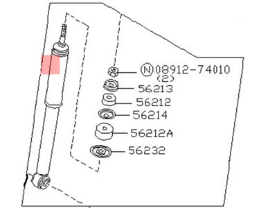 Nissan 56210-02A25 ABSORBER Rear Shock