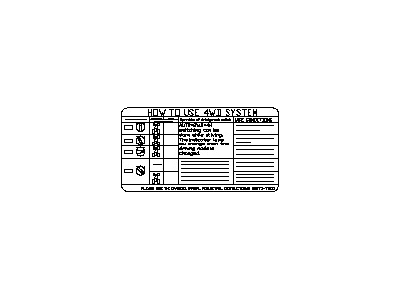 Nissan 99075-7S100 Label Transfer Control