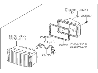 Nissan B6150-30P00 Lamp Assembly-Fog, RH