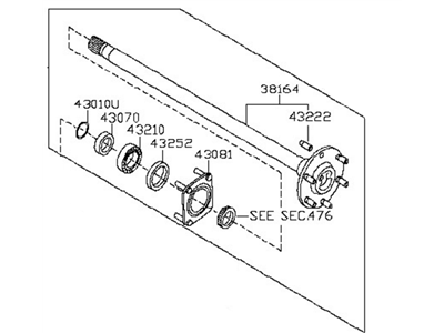 Nissan 38162-8S10A Shaft Rear Axle