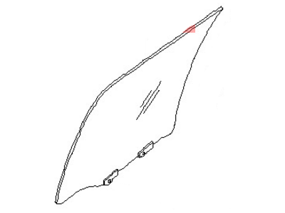 Nissan 82300-EB010 Glass Assy-Rear Door Window, RH