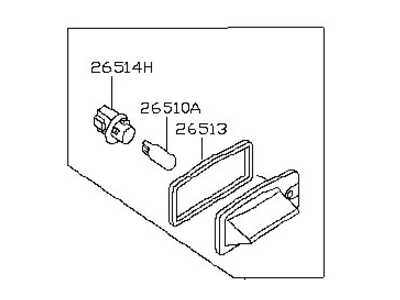 Nissan 26510-21P00 Lamp Assembly-License