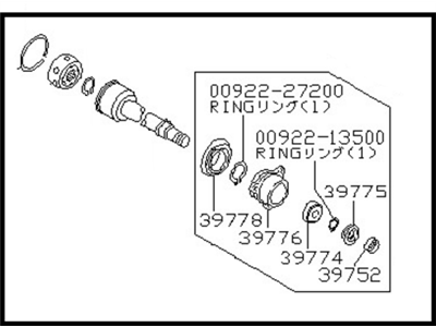 Nissan 39771-55E02 Joint Assembly Inner