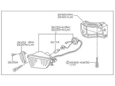 Nissan 26150-40U25 Lamp Assembly-Fog, RH